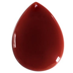 RED ONYX PEAR CAB 30X22MM 27.21 Cts.