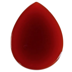 RED ONYX PEAR CAB 30X22MM 27.21 Cts.
