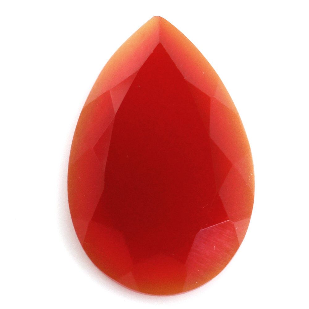 RED ONYX PEAR CAB 15X10MM 3.85 Cts.
