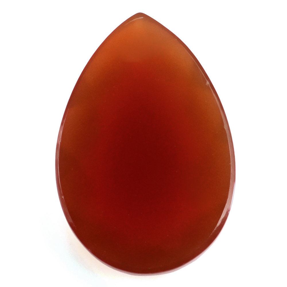 RED ONYX PEAR CAB 15X10MM 3.85 Cts.