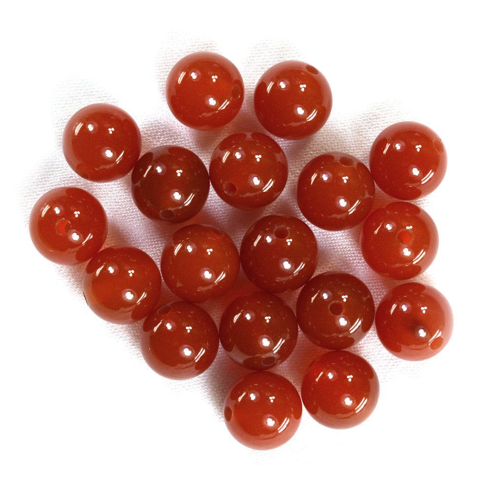 RED ONYX PLAIN ROUND BALLS (FULL DRILL 1.50MM) 10MM 7.06 Cts.