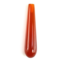 RED ONYX PLAIN DROPS (HALF DRILL) 26X6MM 6.12 Cts.