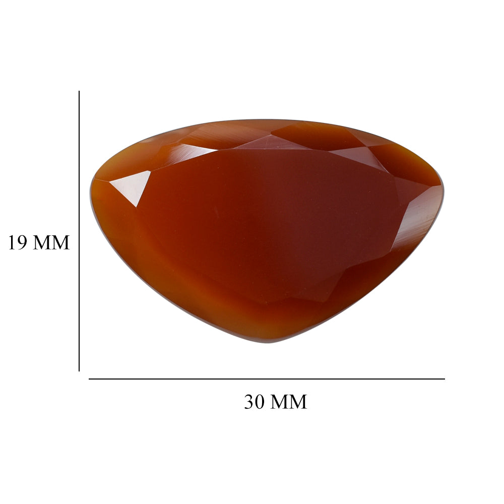 RED ONYX BOTH SIDE TABLE CUT FANCY  30X19MM 19.88 Cts.