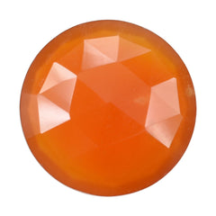 RED ONYX ROSE CUT BRIOLETTE ROUNDISH 12MM 3.36 Cts.
