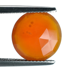 RED ONYX ROSE CUT BRIOLETTE ROUNDISH 12MM 3.36 Cts.