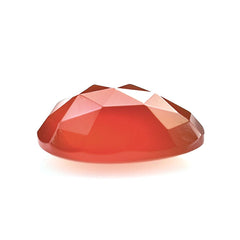 RED ONYX ROSE CUT TOP PLAIN TRILLIONISH 13X11MM 4.68 Cts.