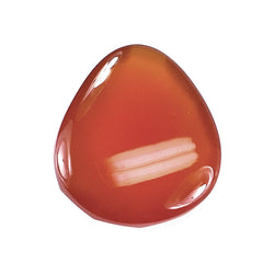 RED ONYX ROSE CUT TOP PLAIN TRILLIONISH 13X11MM 4.68 Cts.