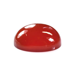 RED ONYX PLAIN OVAL CAB 12X10MM 5.07 Cts.