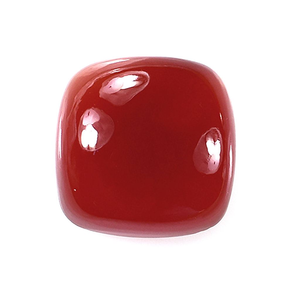 RED ONYX PLAIN CUSHION CAB 12MM 6.55 Cts.