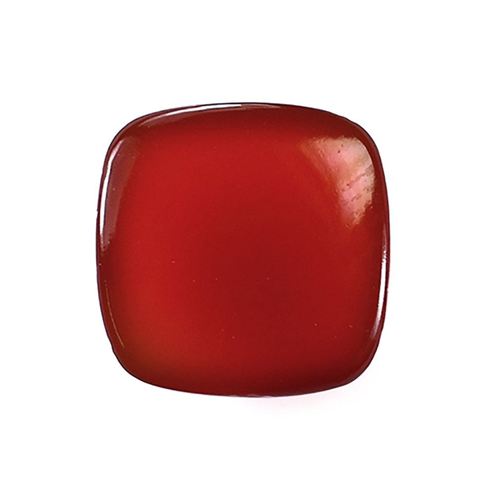RED ONYX PLAIN CUSHION CAB 12MM 6.55 Cts.
