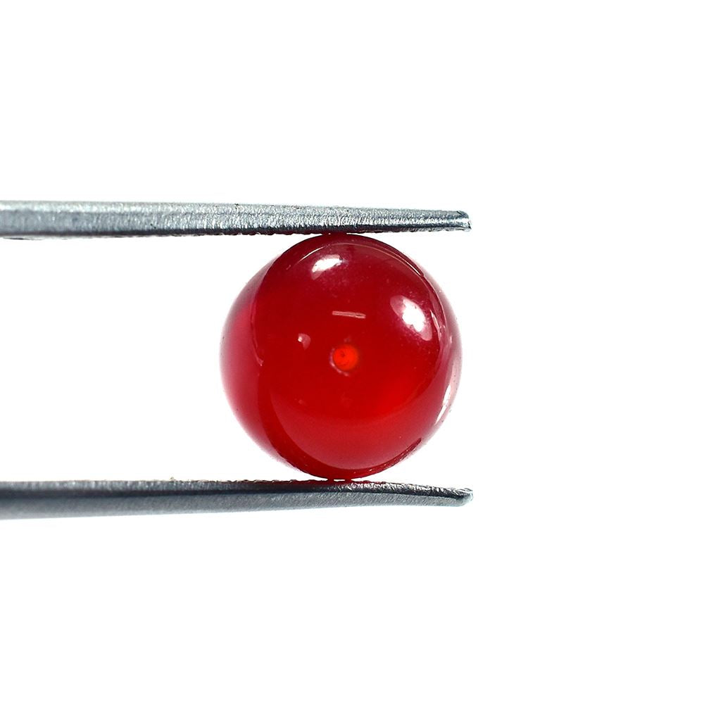 RED ONYX PLAIN ROUND BALLS (DARK)(CLEAN)(H/D_0.90MM) 10.00X10.00 MM 7.30 Cts.