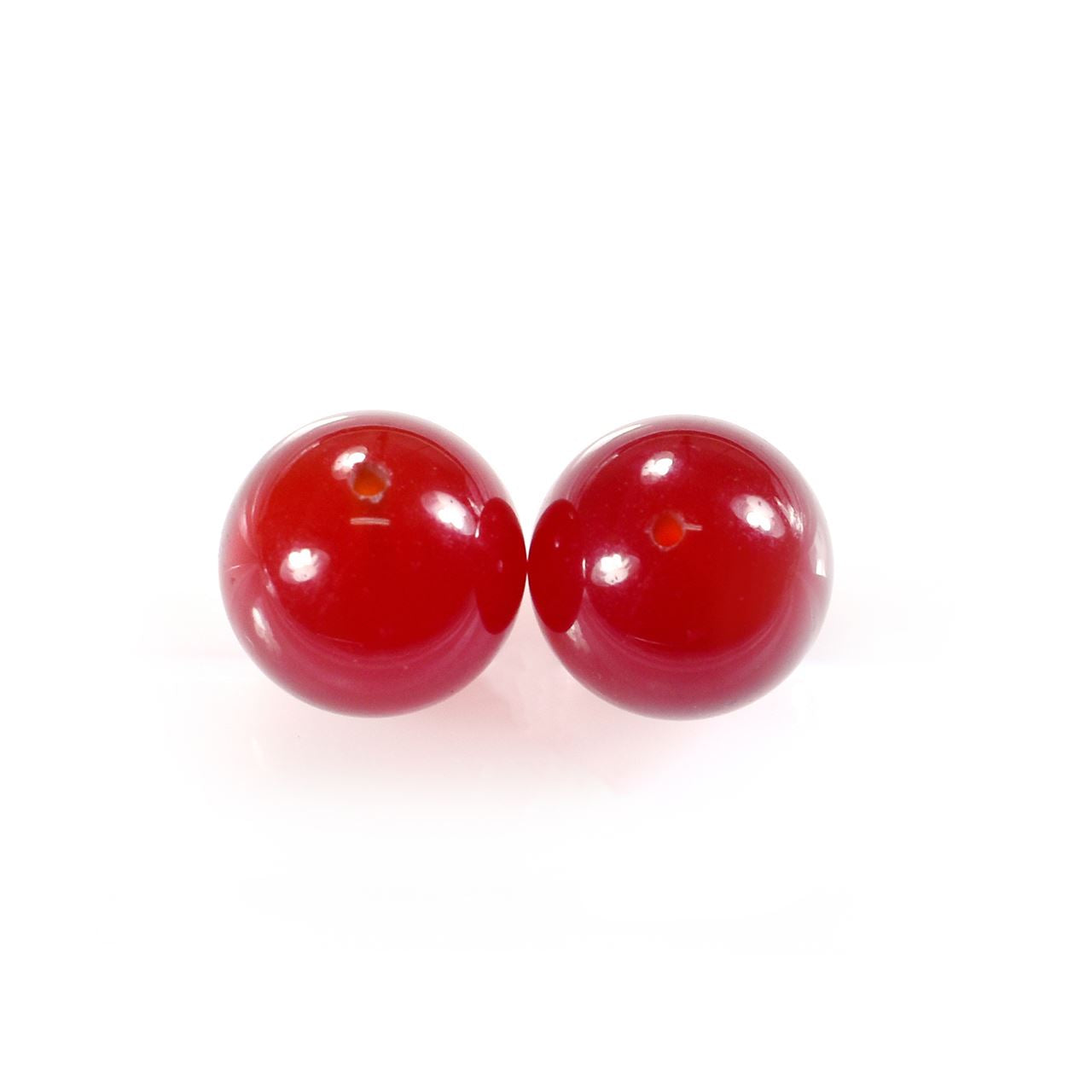 RED ONYX PLAIN ROUND BALLS (DARK)(CLEAN)(H/D_0.90MM) 10.00X10.00 MM 7.30 Cts.
