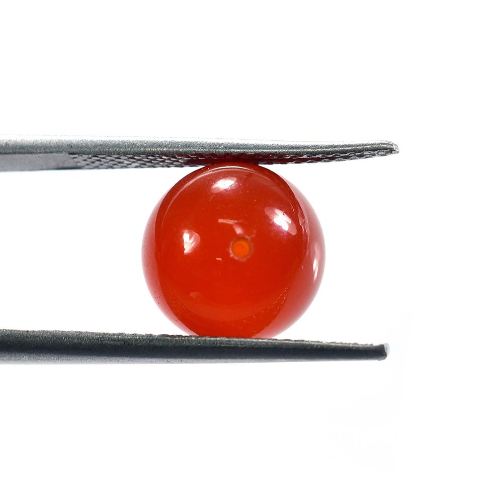 RED ONYX PLAIN ROUND BALLS (MEDIUM OPAQUE)(H/D_0.90MM) 10.00X10.00 MM 7.23 Cts.