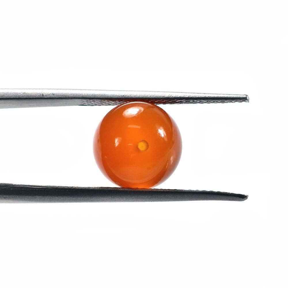 RED ONYX PLAIN ROUND BALL (LIGHT)(ORANGE CLEAN)(H/D_0.75) 10.00X10.00 MM 7.10 Cts.