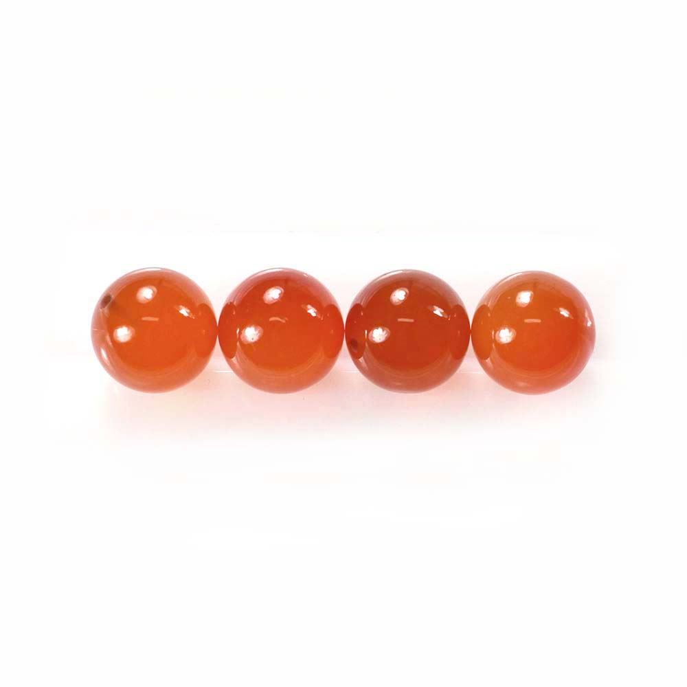 RED ONYX PLAIN ROUND BALL (LIGHT)(ORANGE CLEAN)(H/D_0.75) 10.00X10.00 MM 7.10 Cts.