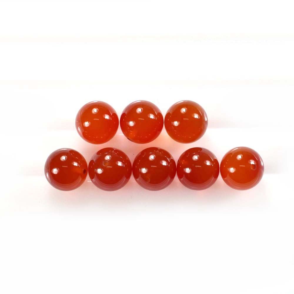 RED ONYX PLAIN ROUND BALL (MEDIUM OLISH)(CLEAN)(H/D_0.75) 10.00X10.00 MM 5.67 Cts.
