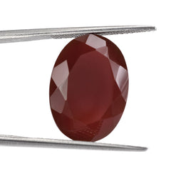 RED ONYX CUT OVAL 18X13MM 11.42 Cts.