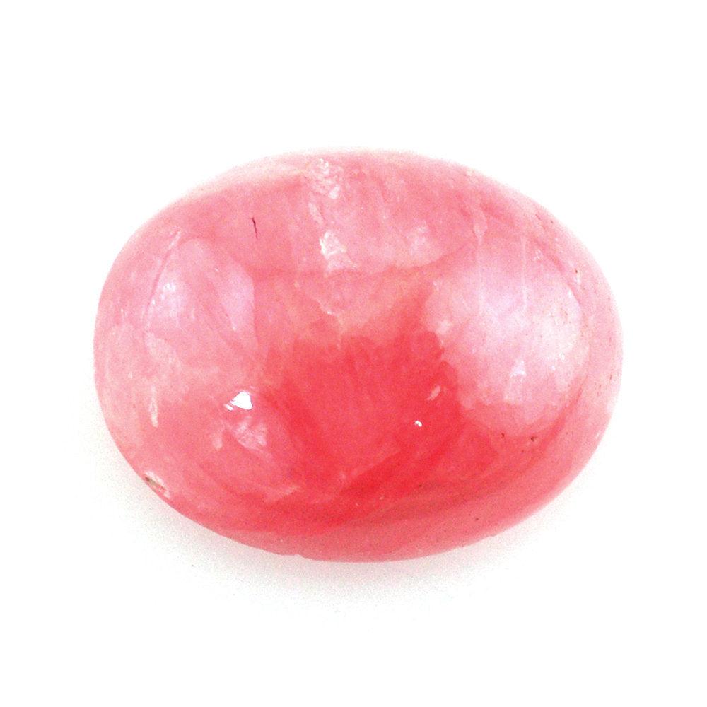 RHODOCHROSITE OVAL CAB 10X8MM (BROWN-RED) (WHITE-LINE) 3.19 Cts.