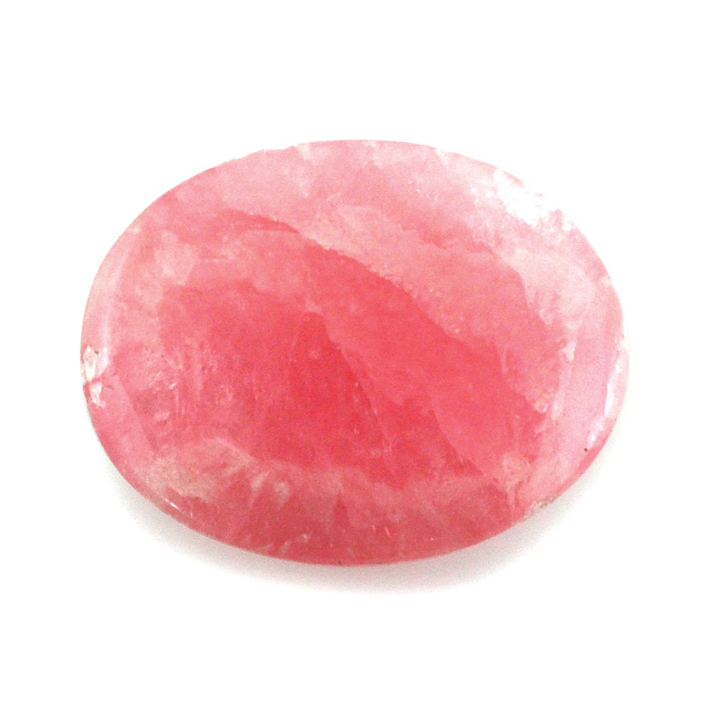 RHODOCHROSITE OVAL CAB 10X8MM (BROWN-RED) (WHITE-LINE) 3.19 Cts.