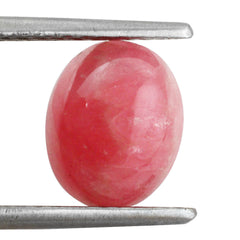 RHODOCHROSITE OVAL CAB 10X8MM (BROWN-RED) (WHITE-LINE) 3.19 Cts.