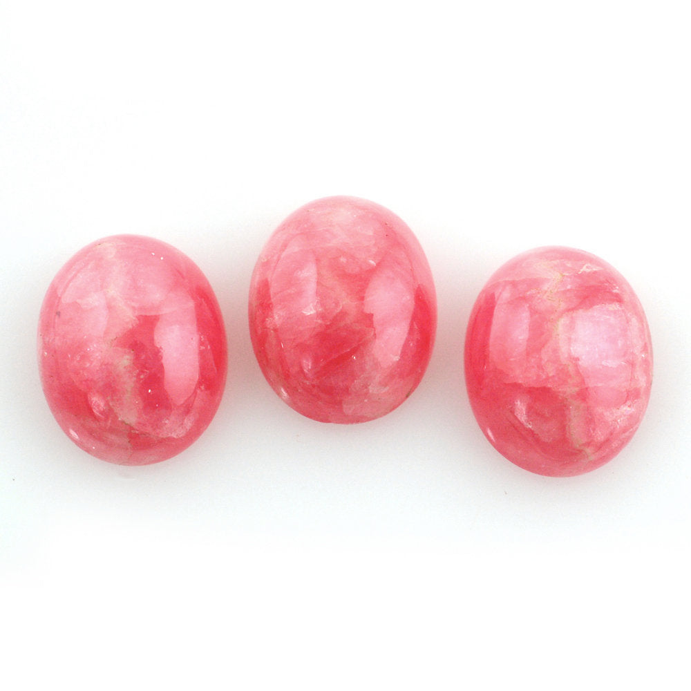 RHODOCHROSITE OVAL CAB 10X8MM (BROWN-RED) (WHITE-LINE) 3.19 Cts.