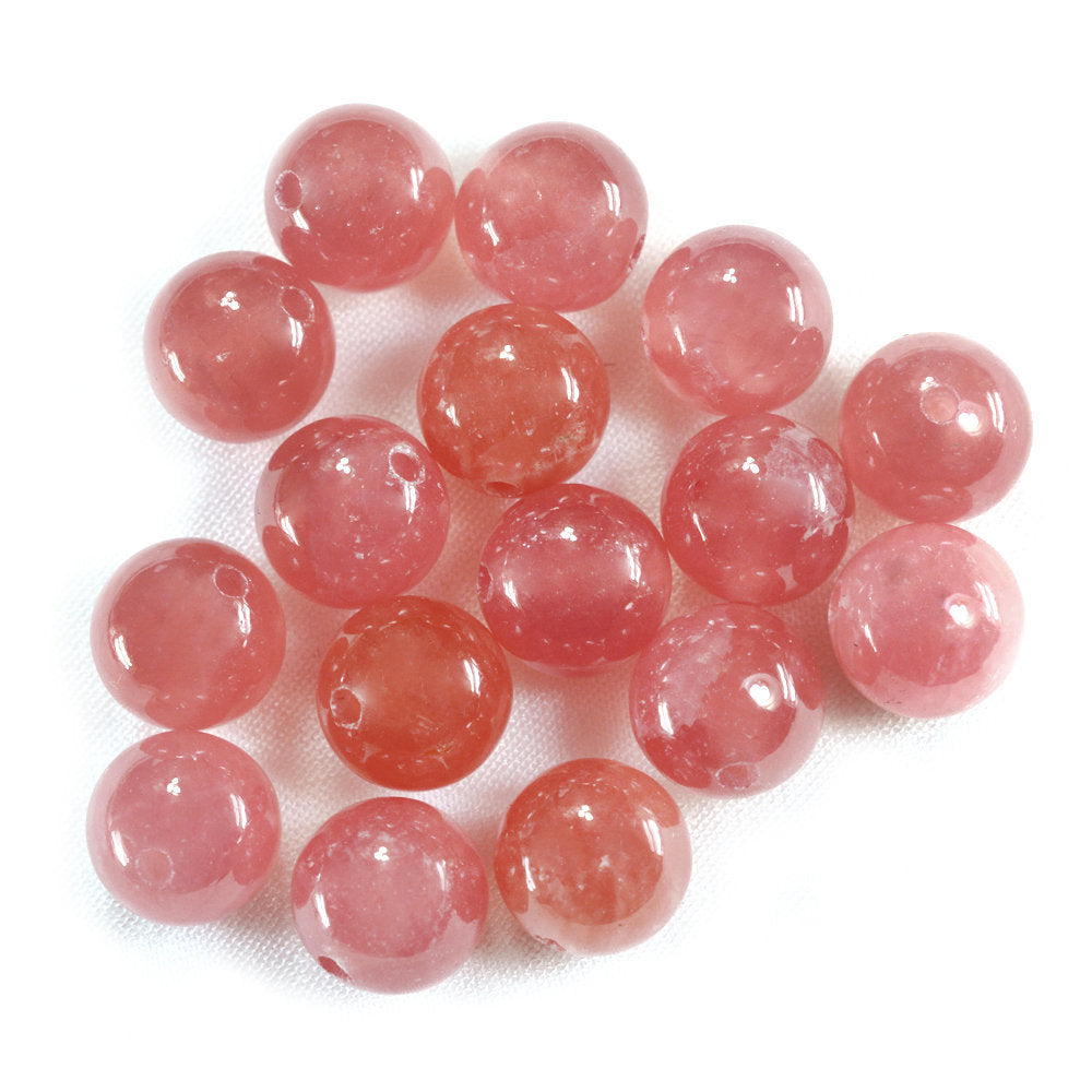 RHODOCHROSITE (ARGENTINA) PLAIN ROUND BALLS (FULL DRILL 1.50MM) (FINE) 10MM 9.38 Cts.