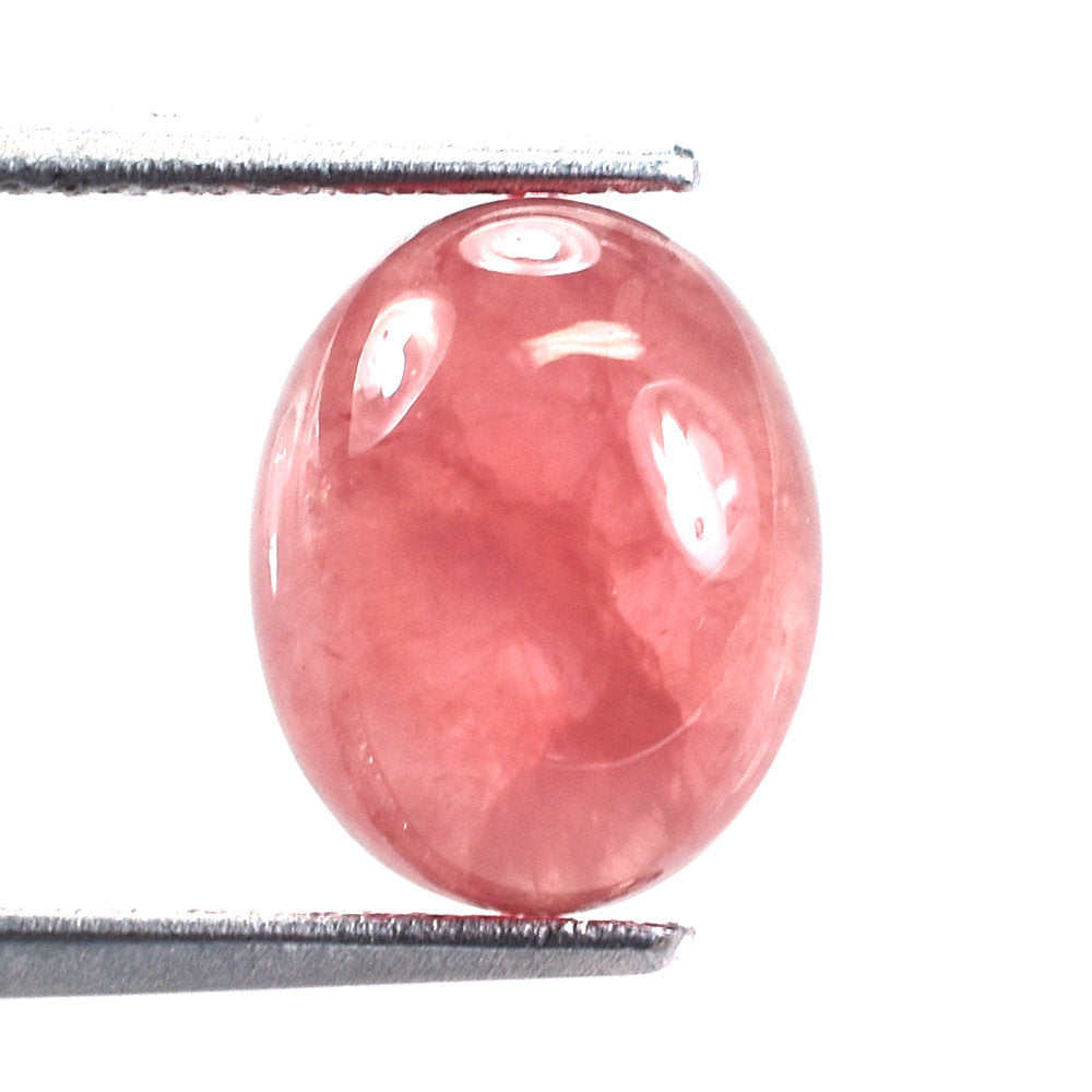RHODOCHROSITE PLAIN OVAL CAB (CLEAN) 10X8MM 3.53 Cts.