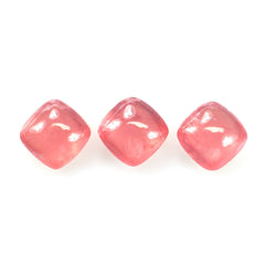 RHODOCHROSITE PLAIN LENTIL CUSHION (CLEAN) 7.00MM 1.90 Cts.