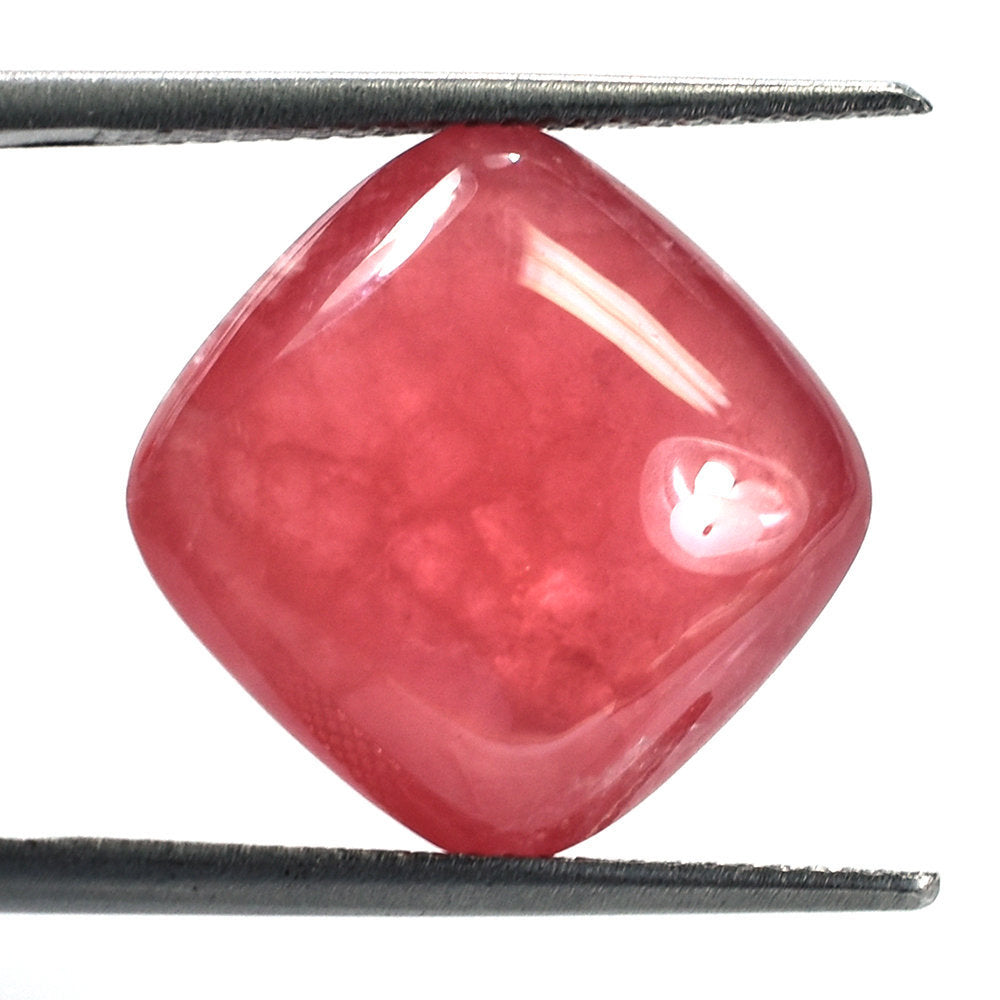 RHODOCHROSITE PLAIN LENTIL CUSHION (CLEAN) 14.00MM 13.74 Cts.