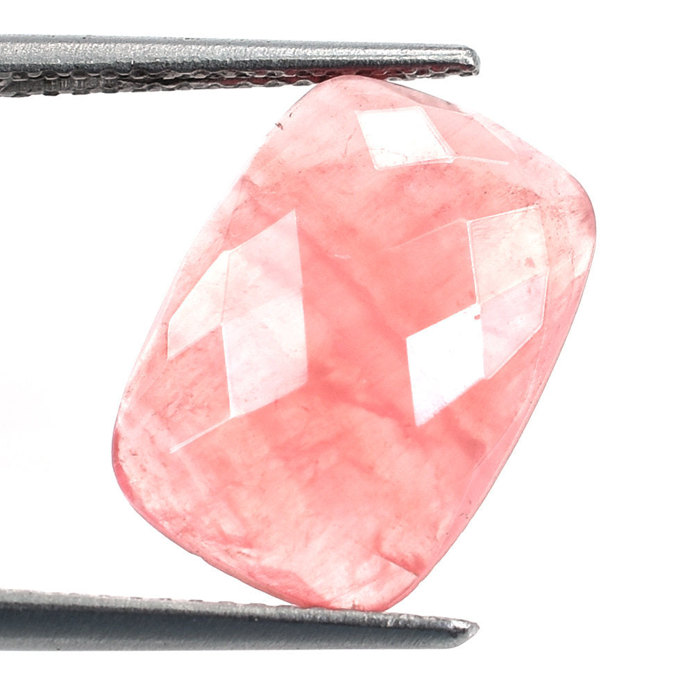 RHODOCHROSITE CHECKER CUT CUSHION CAB (CLEAN) 14X10MM 6.26 Cts.