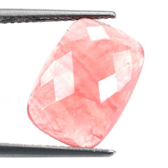 RHODOCHROSITE CHECKER CUT CUSHION CAB (CLEAN) 14X10MM 6.26 Cts.