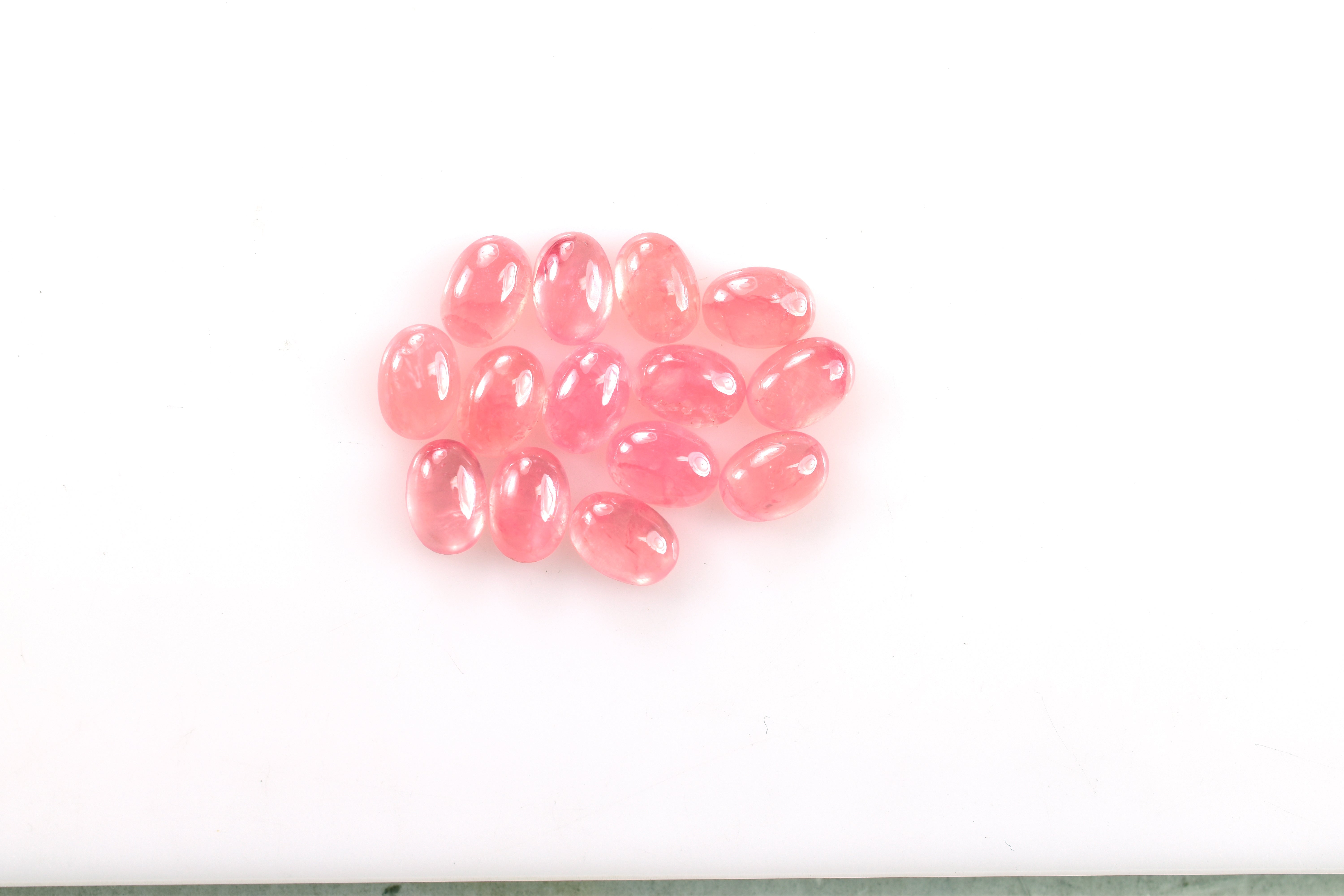 RHODOCHROSITE CLEAN PLAIN OVAL CAB (PINKISH RED/CELAN) 7.00X5.00 MM 0.98 CTS