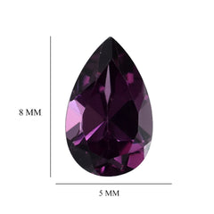 RHODOLITE CUT PEAR 8X5MM 1.25 Cts.