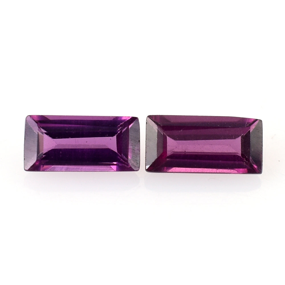 RHODOLITE CUT BAGUETTE 6X3MM 0.50 Cts.