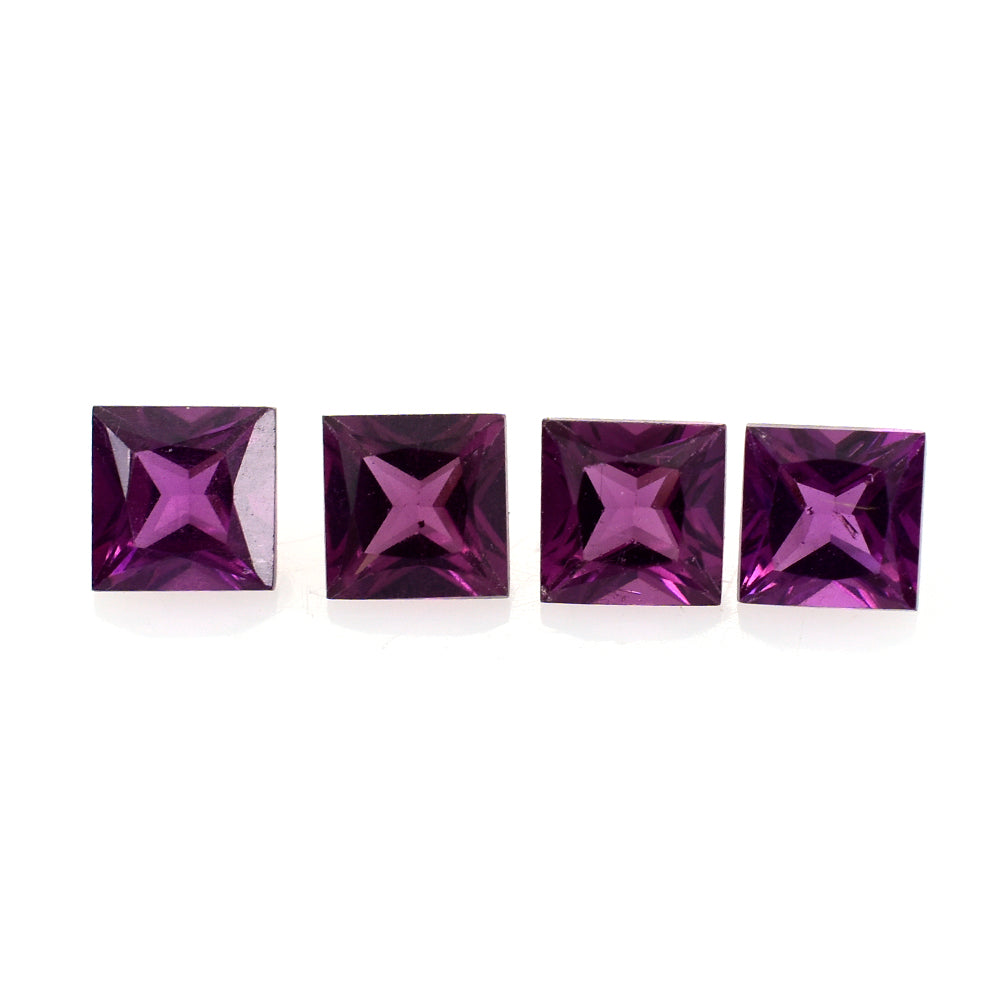 RHODOLITE PRINCESS CUT SQUARE 3.50MM 0.32 Cts.
