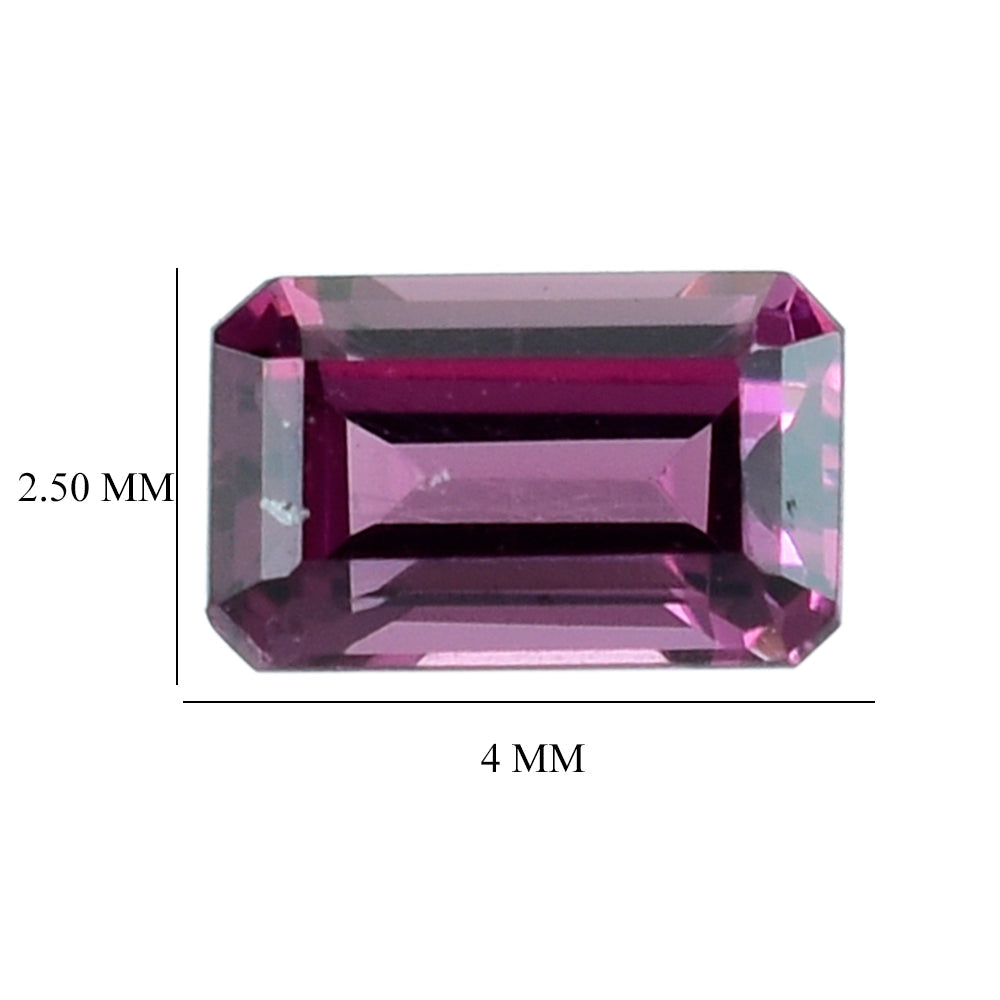 RHODOLITE CUT OCTAGON 4X2.50MM 0.26 Cts.