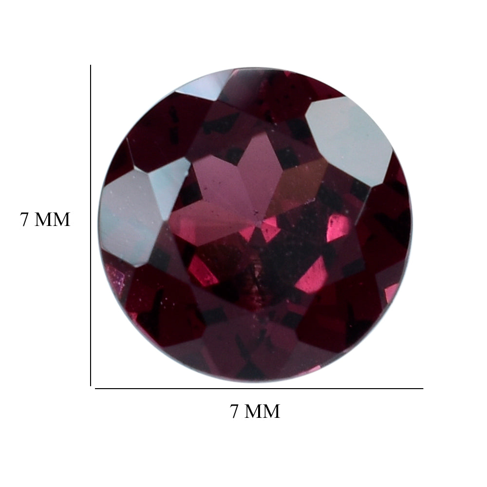 RHODOLITE CUT ROUND 7MM 1.68 Cts.