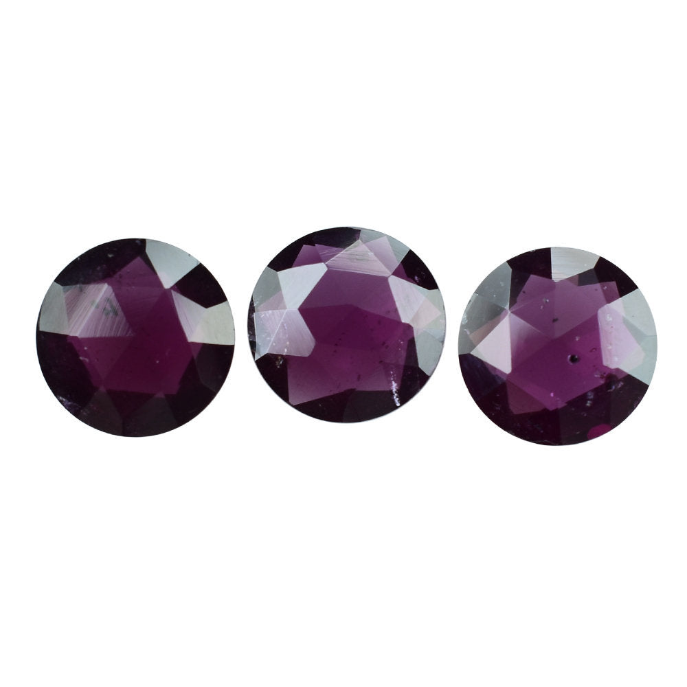 RHODOLITE ROSE CUT BRIOLETTE ROUND 9MM 2.83 Cts.