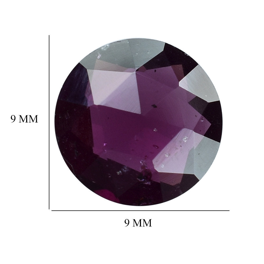 RHODOLITE ROSE CUT BRIOLETTE ROUND 9MM 2.83 Cts.