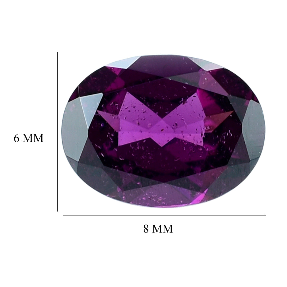 RHODOLITE CUT OVAL 8X6MM 1.55 Cts.