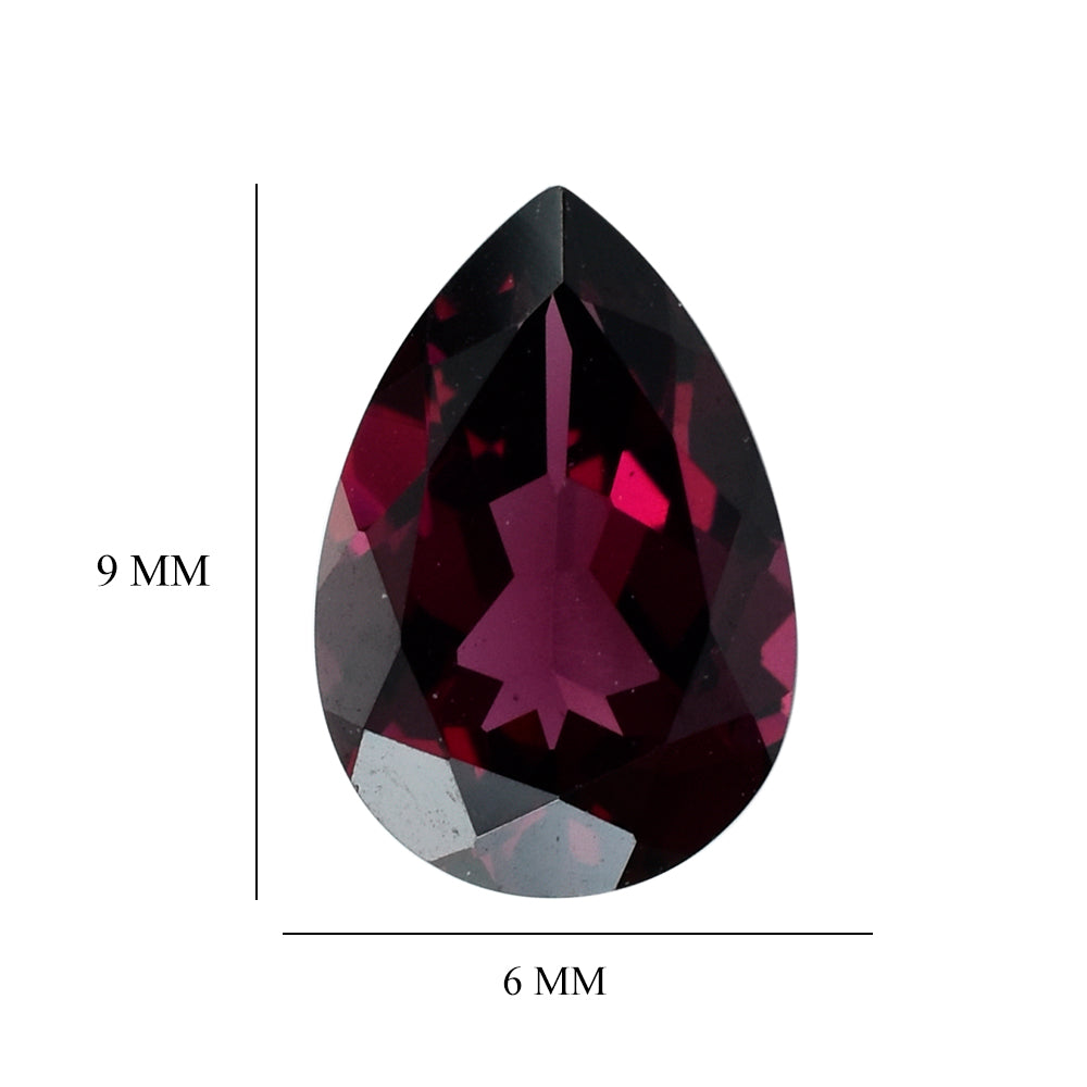 RHODOLITE CUT PEAR (DARK) 9X6MM 1.59 Cts.