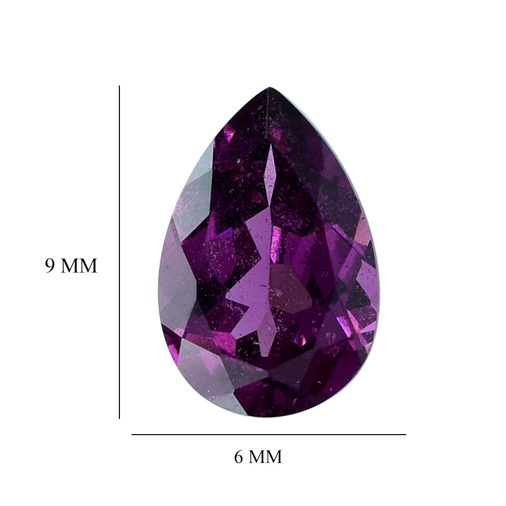 RHODOLITE CUT PEAR (PURPLE/SUPER) 9X6MM 1.68 Cts.