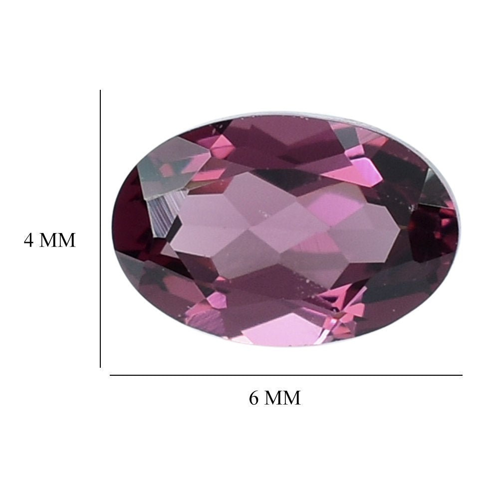 RHODOLITE (PINK) CUT OVAL 6X4MM 0.57 Cts.