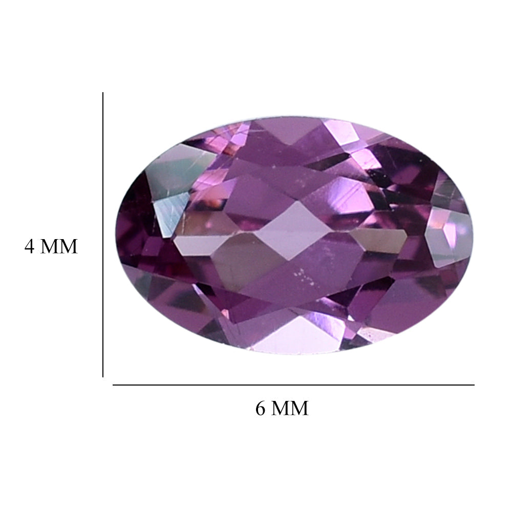 RHODOLITE (PINK) CUT OVAL 6X4MM 0.55 Cts.
