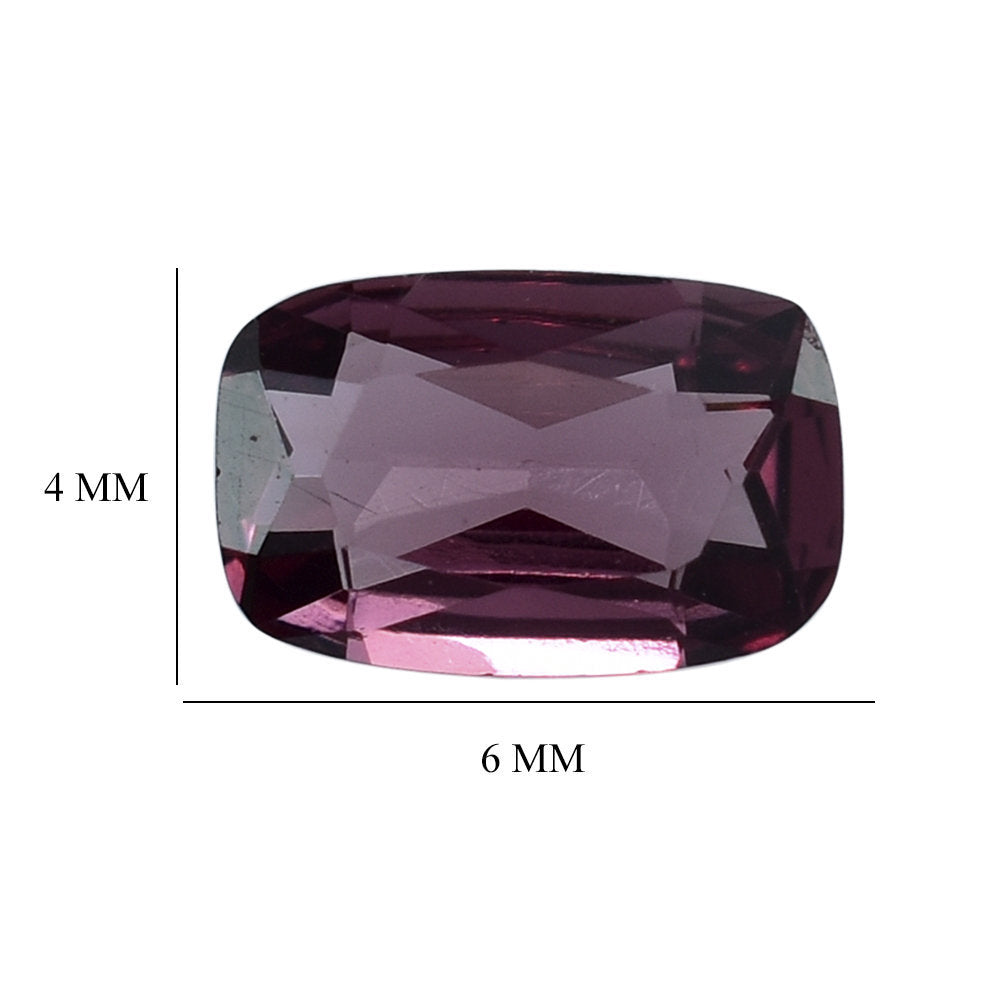 RHODOLITE (PINK) CUT CUSHION 6X4MM 0.58 Cts.