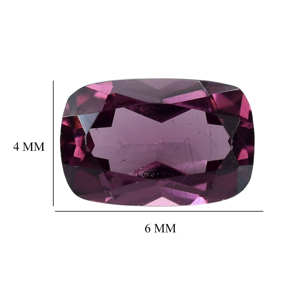 RHODOLITE (PINK) CUT CUSHION 6X4MM 0.69 Cts.