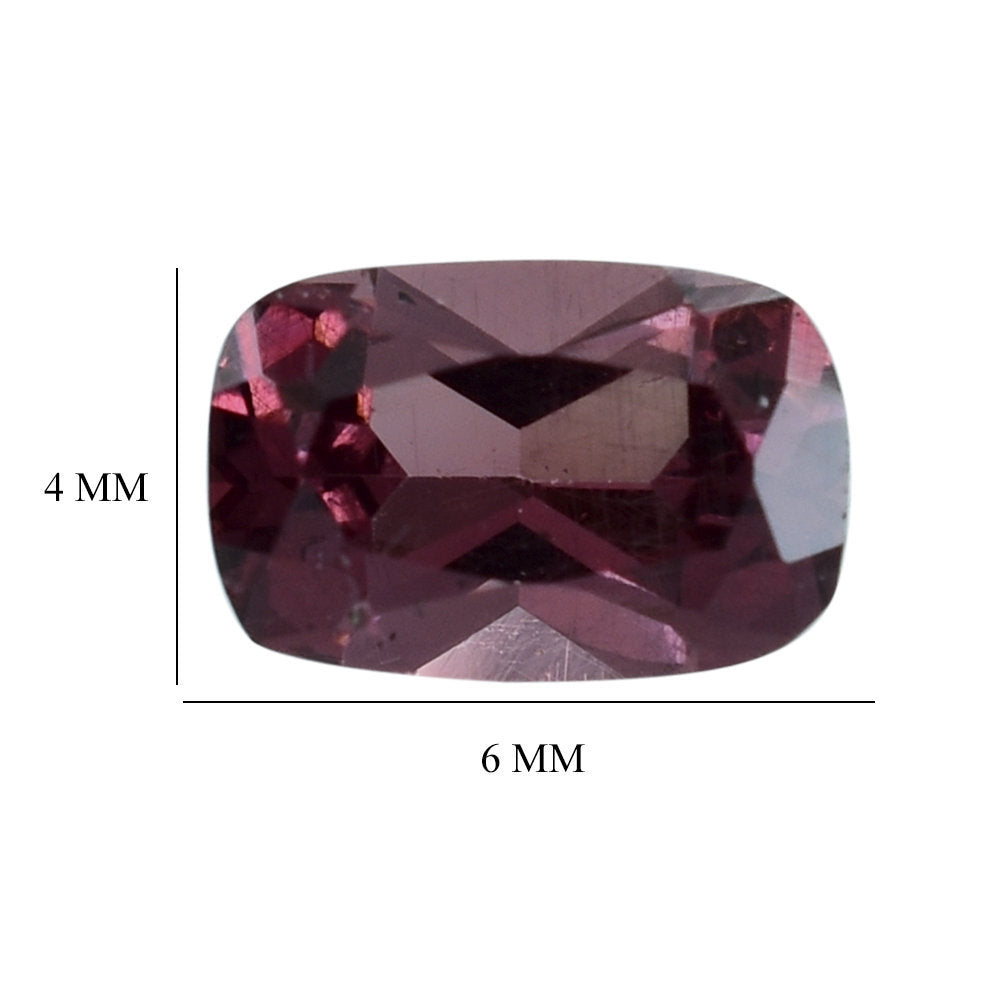 RHODOLITE (PINK) CUT CUSHION 6X4MM 0.70 Cts.