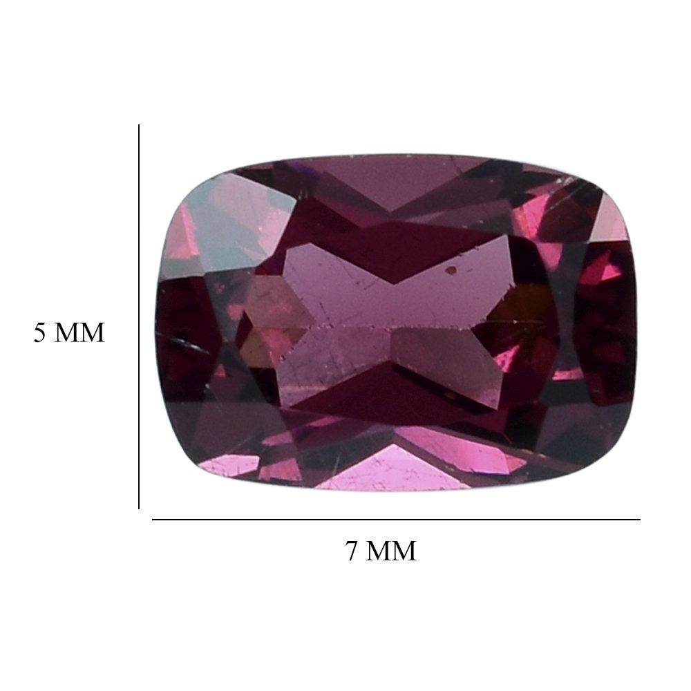 RHODOLITE (PINK) CUT CUSHION 7X5MM 1.11 Cts.