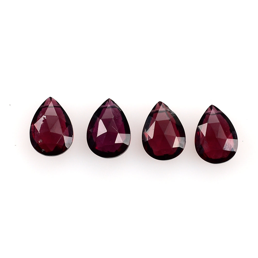 RHODOLITE ROSE CUT BRIOLETTE (FULL DRILL) PEAR 7X5MM 1.24 Cts.