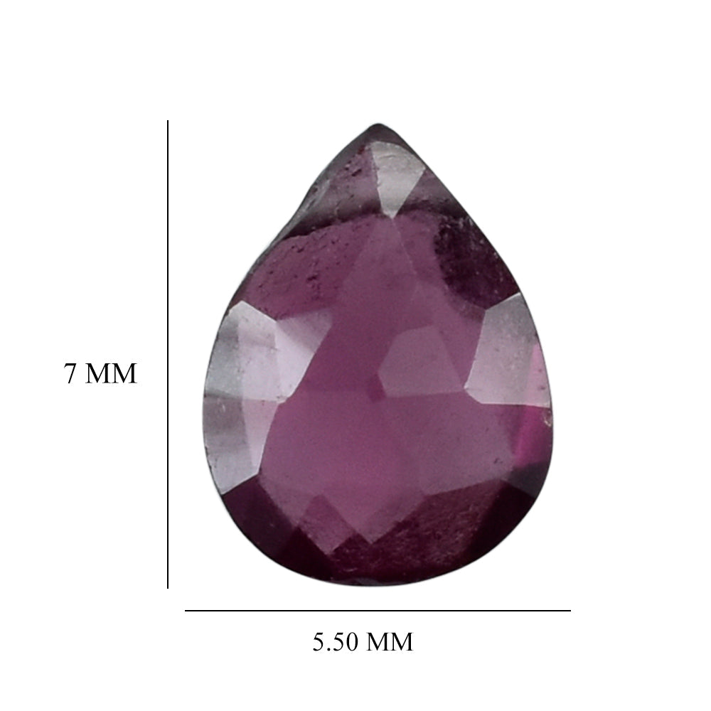 RHODOLITE ROSE CUT BRIOLETTE PEAR (FULL DRILL) 7X5.50MM 1.00 Cts.